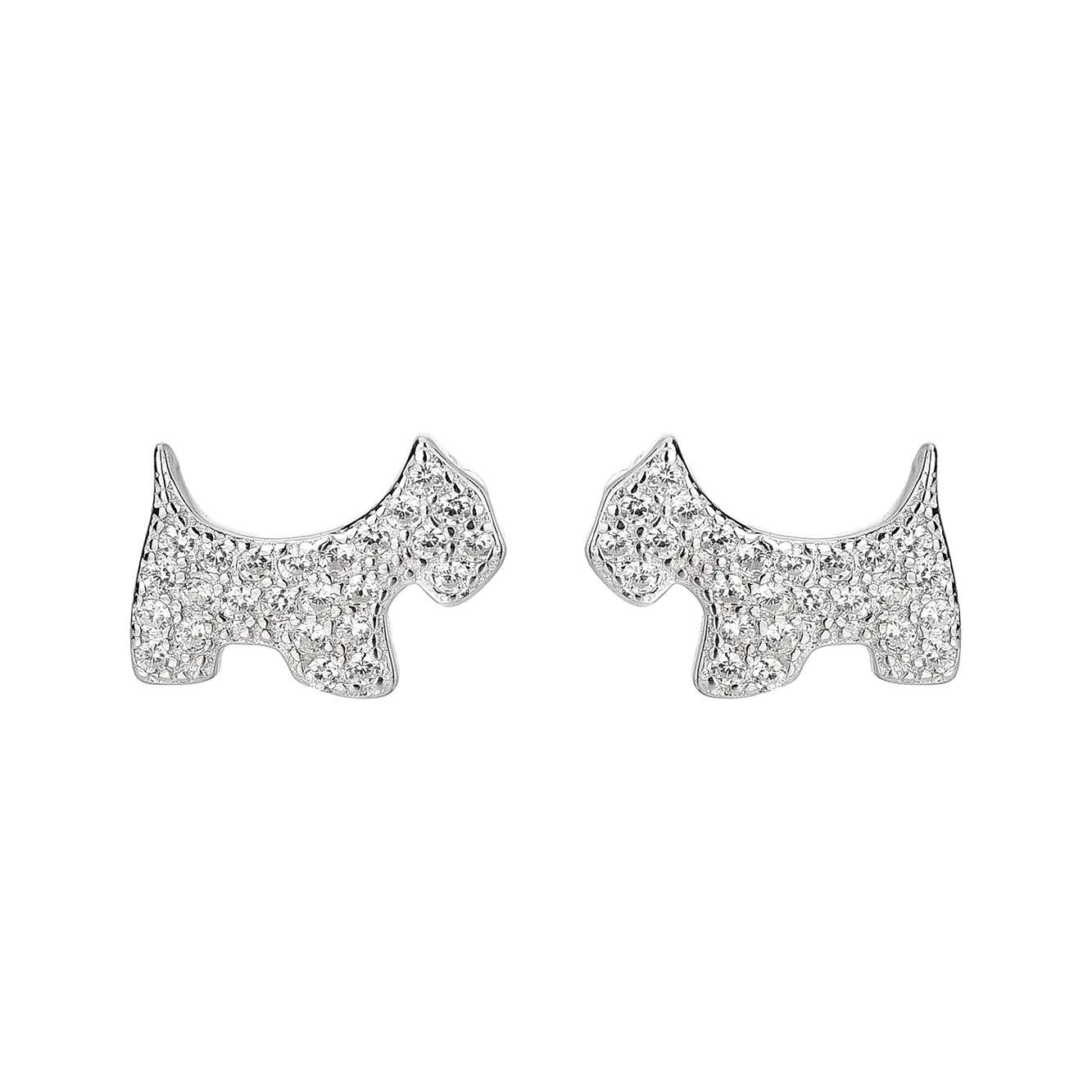 Cubic Zirconia Puppy Stud Earring 40200026