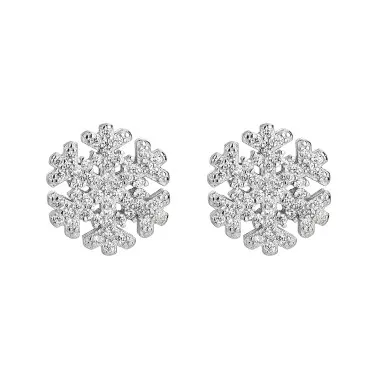 Cubic Zirconia Snowflake Stud Earring 40200027