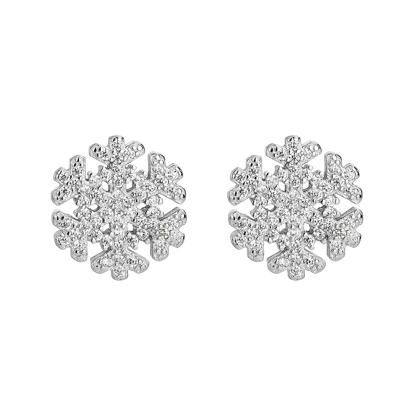 Cubic Zirconia Snowflake Stud Earring 40200027