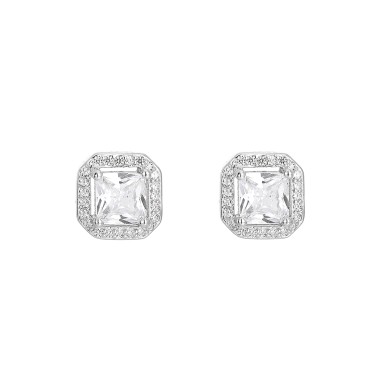 Cubic Zirconia Square Stud Earring 40200028