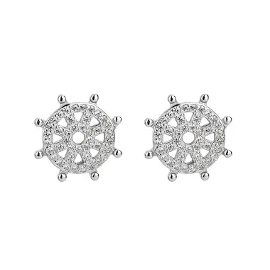 Cubic Zirconia Anchor Stud Earring 40200029