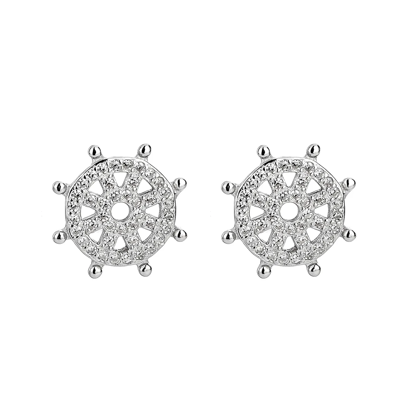 Cubic Zirconia Anchor Stud Earring 40200029