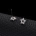 Silver Cubic Zirconia Star Stud Earring 40200038