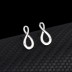 Silver Cubic Zirconia Infinity Stud Earring 40200039