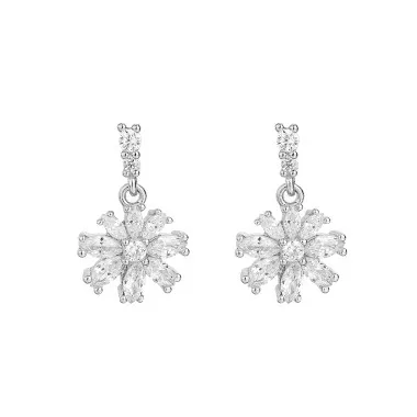 Cubic Zirconia Flower Stud Earring 40200044