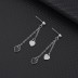 Cubic Zirconia Heart Tassel Stud Earring 40200046