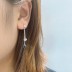 Cubic Zirconia Heart Tassel Stud Earring 40200046