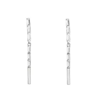 Cubic Zirconia Line Stud Earring 40200048