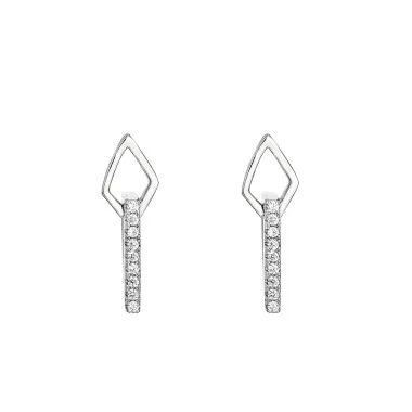 Cubic Zirconia Geometric Stud Earring 40200050