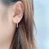 Cubic Zirconia Geometric Stud Earring 40200050