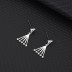 Cubic Zirconia Triangle Stud Earring 40200051