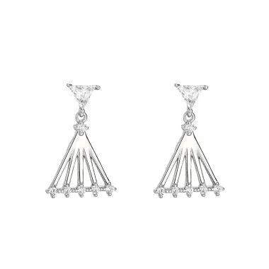 Cubic Zirconia Triangle Stud Earring 40200051