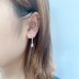 Silver Cubic Zirconia Rectangle Stud Earring 40200054