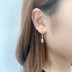 Silver Cubic Zirconia Rectangle Stud Earring 40200054