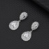 Silver Cubic Zirconia Waterdrop Stud Earring 40200056