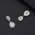 Silver Cubic Zirconia Waterdrop Stud Earring 40200056