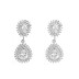 Silver Cubic Zirconia Waterdrop Stud Earring 40200056