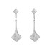Silver Cubic Zirconia Geometric Stud Earring 40200057