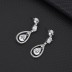 Silver Cubic Zirconia Waterdrop Stud Earring 40200061