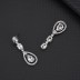Silver Cubic Zirconia Waterdrop Stud Earring 40200061