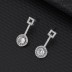 Silver Cubic Zirconia Circle Stud Earring 40200063