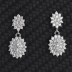 Silver Cubic Zirconia Flower Stud Earring 40200065
