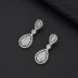 Silver Cubic Zirconia Waterdrop Stud Earring 40200069