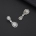 Silver Cubic Zirconia Waterdrop Stud Earring 40200069