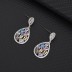 Silver Cubic Zirconia Waterdrop Stud Earring 40200071