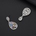 Silver Cubic Zirconia Waterdrop Stud Earring 40200071