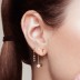 1pcs Silver Pearl Tassel Stud Earring 40200073