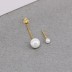 1pcs Silver Pearl Tassel Stud Earring 40200073