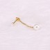 1pcs Silver Pearl Tassel Stud Earring 40200073