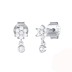 Silver Cubic Zirconia Flower Stud Earring 40200075