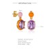 Silver Enamel Cubic Zirconia Stud Earring 40200076