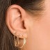 Tassel Chain Zirconia Silver Sterling Stud Earring 40200079