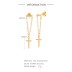 Cross Tassel Chain Zirconia Silver Sterling Stud Earring 40200080