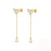 Zirconia Tassel Sterling Silver Stud Earring 40200082