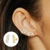 Zirconia Line Sterling Silver Stud Earring 40200083