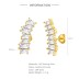 Zirconia Line Sterling Silver Stud Earring 40200083