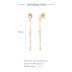 Zirconia Tassel Chain Sterling Silver Stud Earring 40200084