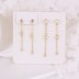 Zirconia Tassel Chain Sterling Silver Stud Earring 40200084