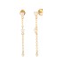 Zirconia Tassel Chain Sterling Silver Stud Earring 40200084