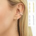 Plain Tassel Chain Sterling Silver Stud Earring 40200085