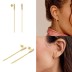 Zirconia Tassel Chain Sterling Silver Stud Earring 40200086