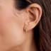 Zirconia Tassel Chain Sterling Silver Stud Earring 40200086