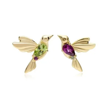 Zirconia Birds Sterling Silver Stud Earring 40200087