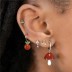 1pcs 925 Sterling Silver Zirconia Triangle Stud Earring 40200095
