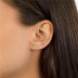 1pcs 925 Sterling Silver Zirconia Triangle Stud Earring 40200095