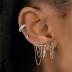 1pcs 925 Sterling Silver Zirconia Chain Stud Earring 40200096